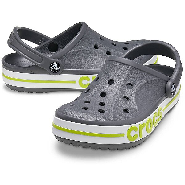 Crocs Bayaband Clog Slate Grey Lime Unisex Terlik 205089-0GX (1)