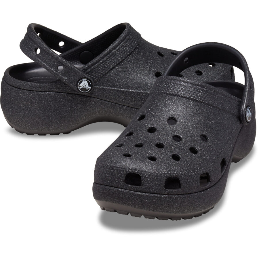 Crocs Terlik Classic Platform Glitter Clogw 207241-001  - 2