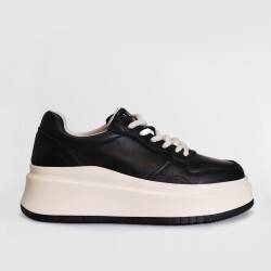 Lufıan Laura 121230003 Siyah Deri Unisex Spor Ayakkabı (1)