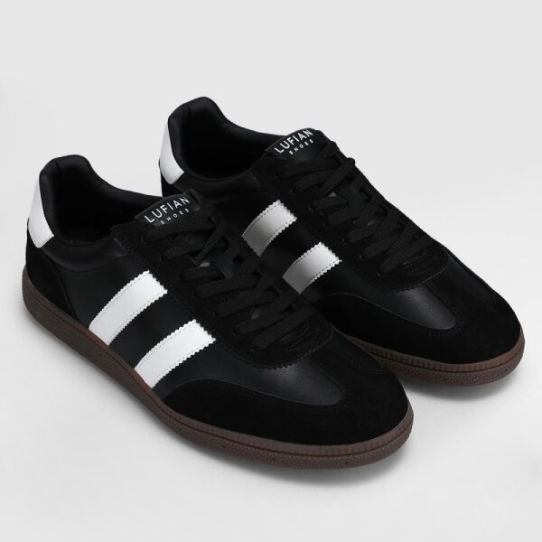Lufıan Mıke Siyah Beyaz Deri Erkek Spor Ayakkabı 111230322  (1)