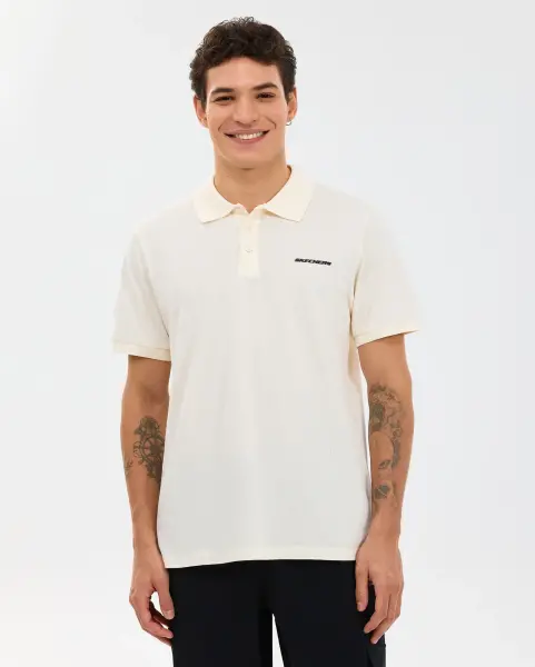 Skechers Sleeve Polo M Tshırt Ekru S211800-1208 