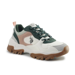 U.s Polo Tracky 5pr Kadın Beyazyeşil Spor Ayakkabı 102021935  (1)